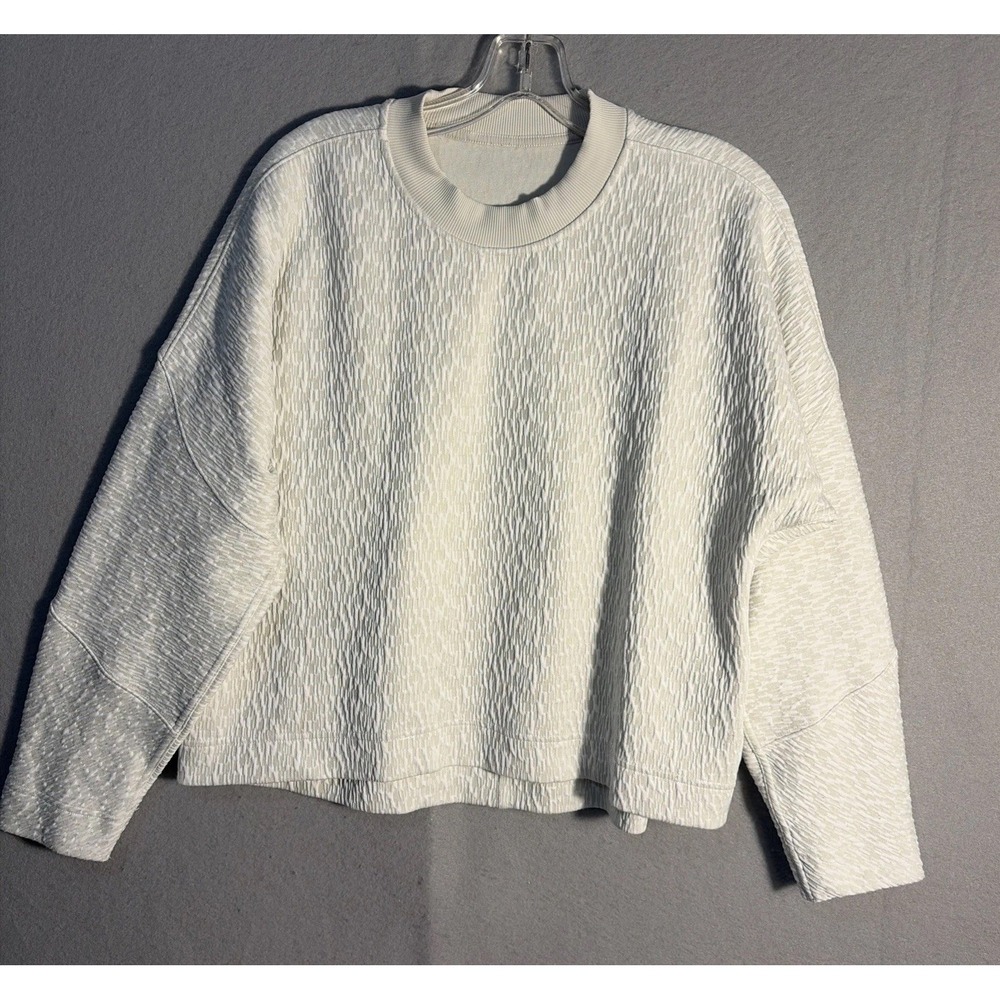 NWT Lululemon Perfectly Oversized Jacquard Crew Bone Size 12